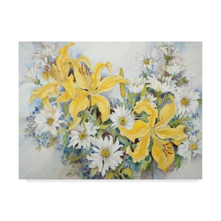 Joanne Porter 'Yellow Lilies' Canvas Art,24x32